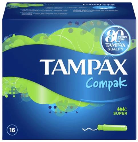 TAMPAX COMPAK SUPER X16, Tampons, 16